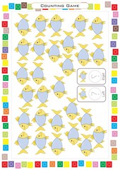 Worksheets for children – kids activity – counting game