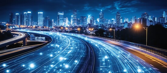 Obraz premium City Highway at Night