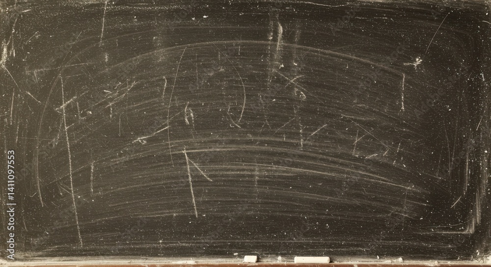 Poster grunge chalkboard texture background with chalk smudges and dust