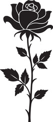 Rose silhouette Vectors art illustration
