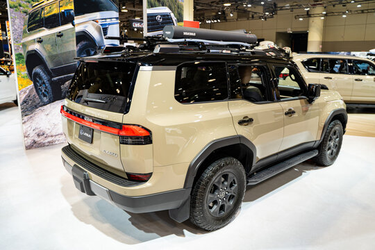 2025 Lexus GX 550 automobile at the 2025 Canadian International AutoShow. Toronto, Canada - February 19, 2025.