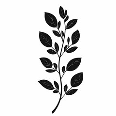 Nature Leaf Silhouette. Minimalist Botanical Vector Art for Eco-Friendly Decorative Design