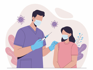 Obraz premium Vaccination and Public Health Safety Adobe Illustrator Artwork