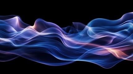 Abstract Blue Waves Dark Background Design