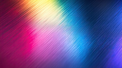Brushed Titanium Surface with Colorful Reflection and Texture