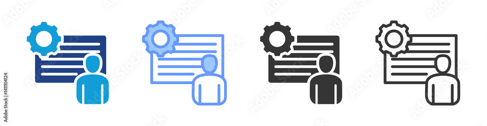 Poster Mentorship Program icon set multiple style collection
