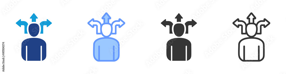 Poster Guidance icon set multiple style collection