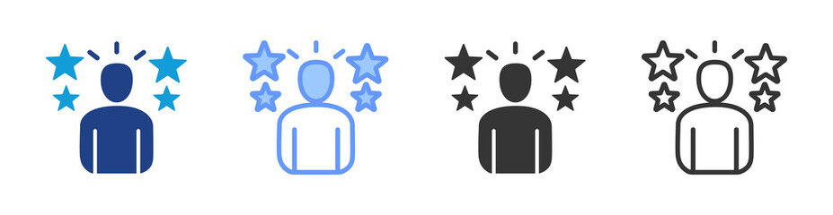 Role Modeling icon set multiple style collection