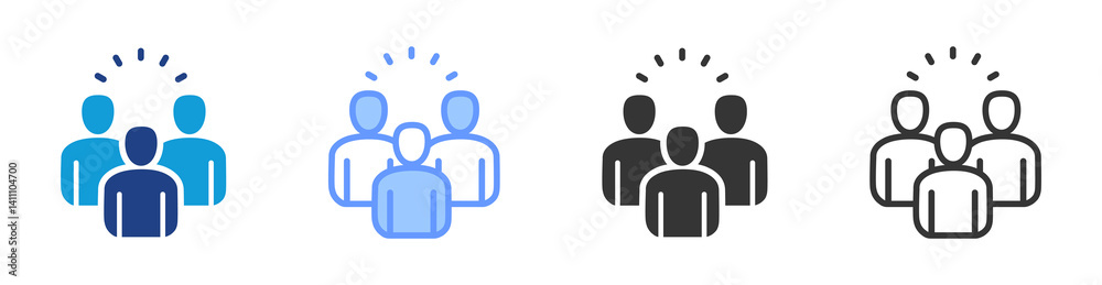 Aufkleber mentoring motivation icon set multiple style collection