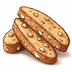 Delicious Italian Almond Biscotti. Homemade Sweet Snack & Traditional Gourmet Treat