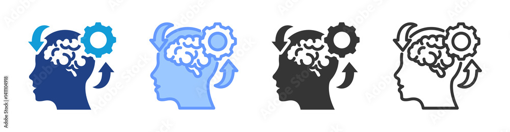 Poster Skill Enhancement icon set multiple style collection