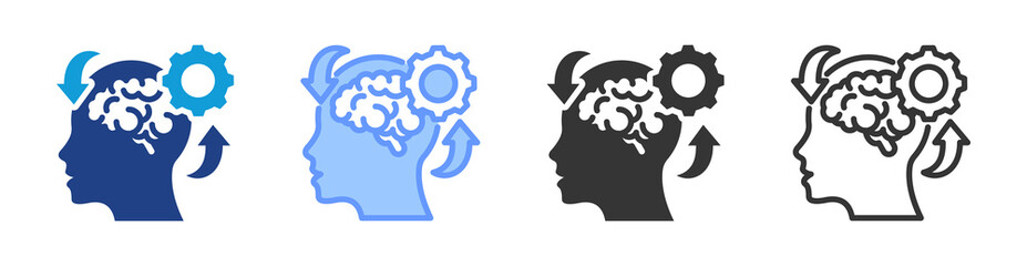 Skill Enhancement icon set multiple style collection