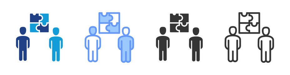 Mentoring Coaching icon set multiple style collection