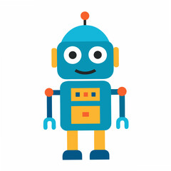 Cute Robot Mascot Logo Fun and Futuristic Character Design for Branding and Digital Use