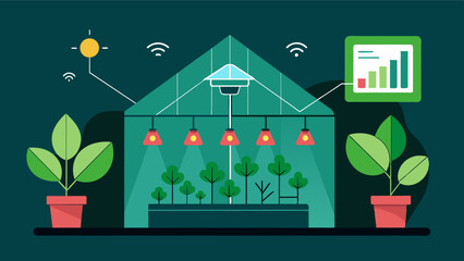Responsive Lighting Control A smart greenhouse lighting control system that responds to natural light levels and adjusts accordingly to provide the appropriate amount of artificial. Vector