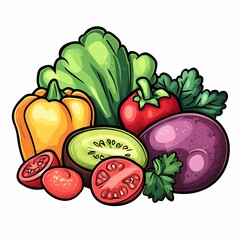 Fresh Organic Vegetables. Colorful, Healthy Food from Local Harvests for Delicious and Nutritious Diet