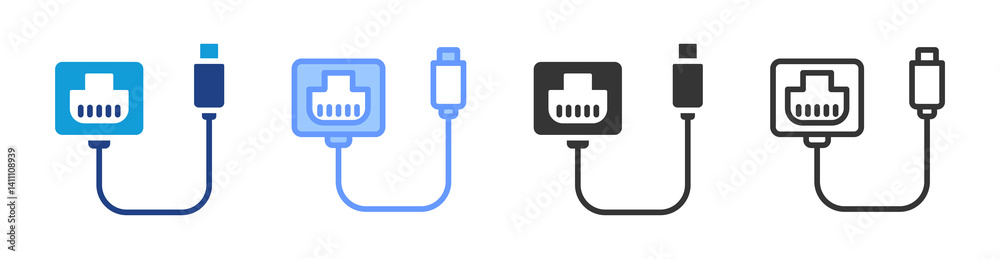 Aufkleber Socket icon set multiple style collection