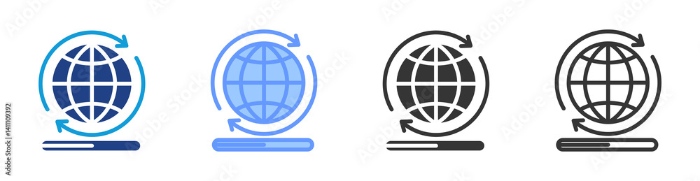Aufkleber Network Restarting icon set multiple style collection
