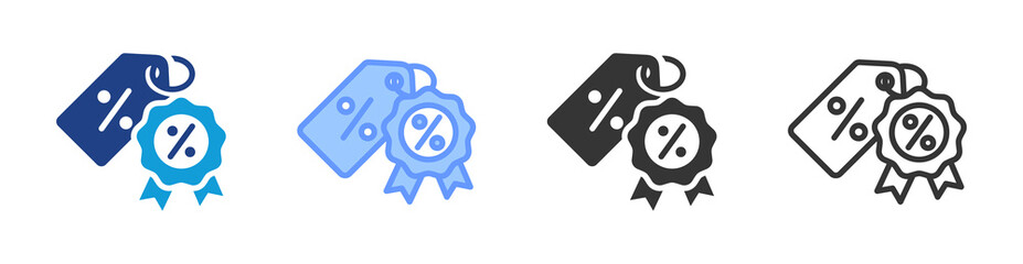 Sales And Discount icon set multiple style collection