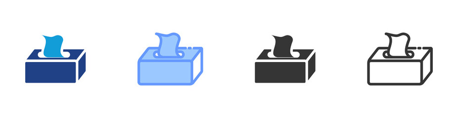 Tissue icon set multiple style collection