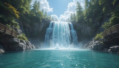 waterfall in the jungle