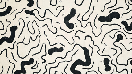 abstract pattern featuring disorderly squiggles on a plain backdrop.