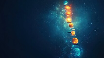Obraz premium Cosmic Journey Through Celestial Bodies in Space