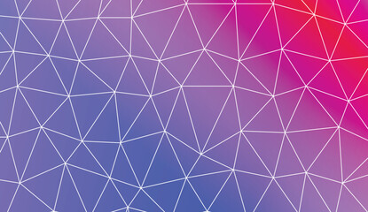 Fototapeta premium Modern geometrical abstract background with polygonal elements For interior wallpaper, smart design, fashion print. Vector illustration. Creative gradient color.