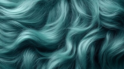 Teal Wavy Hair Texture Background Lush Locks Styling Beauty Salon