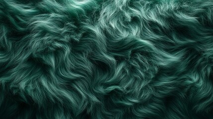 Fototapeta premium Deep Teal Fur Texture Background Swirling Fibers Soft Plush Fabric Design