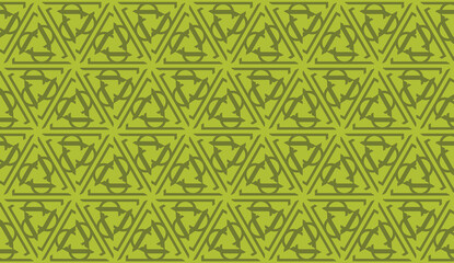 Vector Seamless layout with curved line, illusion triangles. Abstract hipster pattern. For your wallpaper, advert, banner, poster.