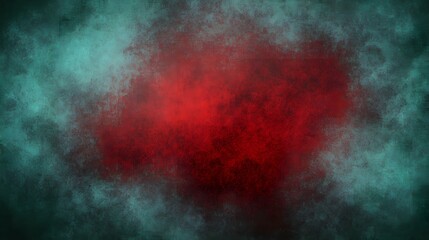 Fototapeta premium Abstract Red and Teal Grunge Texture Background