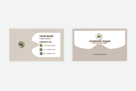 Business card designs with various shapes like round, triangular etc. and customizable colors like off-white, green, sky blue, pink, orange, blue etc.