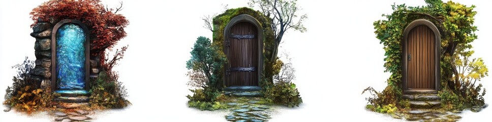 Four Seasons of Enchanting Doors