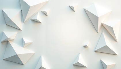 Obraz premium Minimalist background with geometric white shapes for a modern and clean design