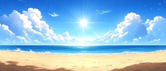 Obraz premium Sunny Beach Scene