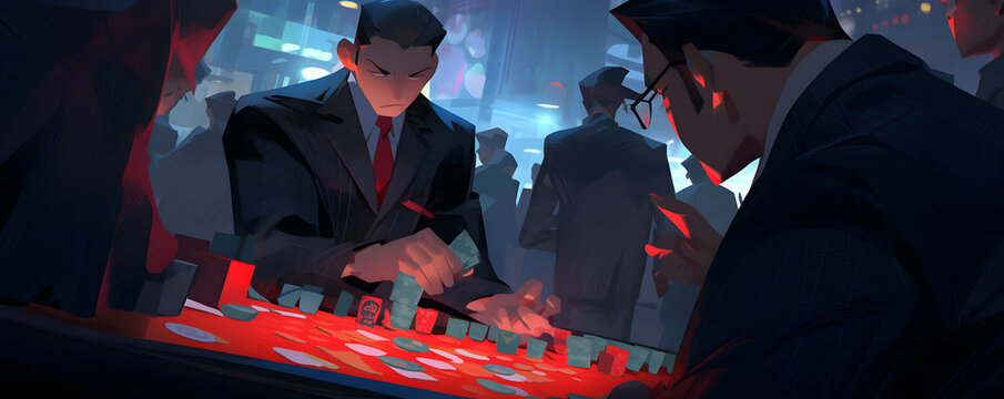 Gambling Game Illustration