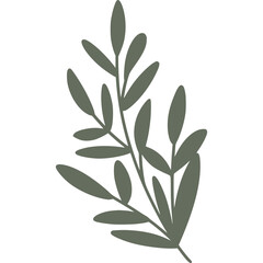 Cute Tropical leaf icon illustration