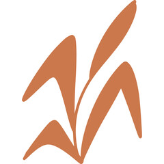 Cute Tropical leaf icon illustration