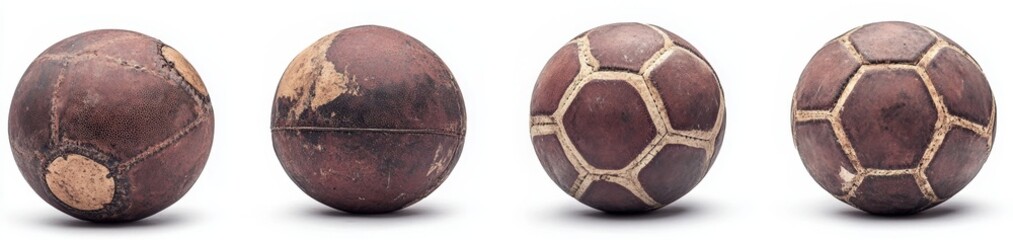 Four Vintage Soccer Balls