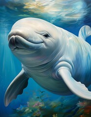 Obraz premium Ölgemälde Belugawal