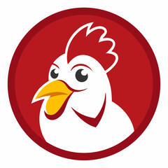 Chicken Mascot Logo in Circle Fun and Bold Poultry Branding Vector Design