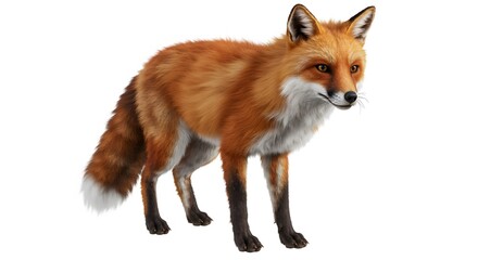 fox on white background