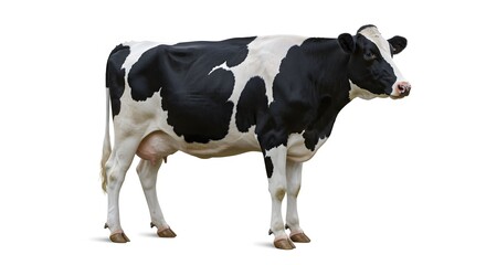 black and white cow