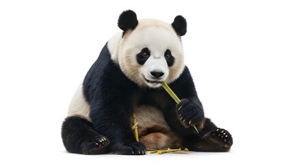 panda on white background