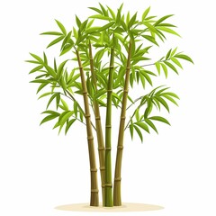Fototapeta premium Serene Bamboo Forest: Eco-Friendly Green Vitality in a Tropical Asian Setting