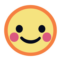 Fototapeta premium Face emoji illustration cheerful yellow vector