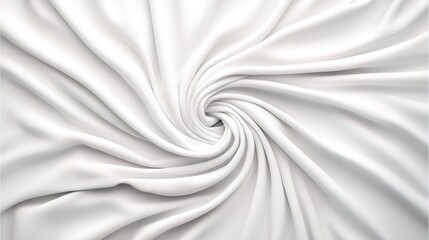 White fabric texture swirl background minimalist design elegant soft textile detail