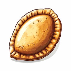 Golden Crispy Gourmet Pie: A Sweet & Savory Pastry Illustration
