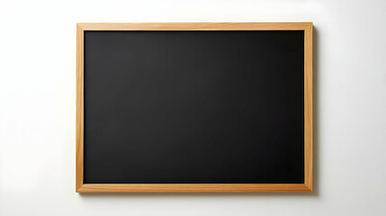 Empty Wooden Framed Blackboard On White Background